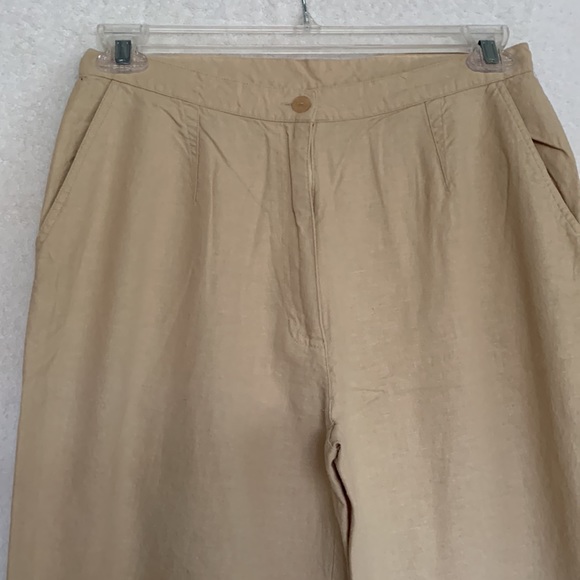 Outfit petite linen rayon crop pants. 2 front  pockets. nice feel. - Picture 3 of 5